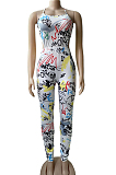 Sexy Women Graffiti Print Bind Jumpsuit WM2320
