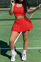 Fashion Sexy Prue Color Cultivate One's Morality Vest Culottes Two-Piece SM9158