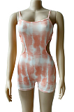 Fashion Hollow Out Tie Dye Sling Jumpsuit WM2141