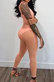 Sexy Women Net Yarn Pure Color Pit Bar Three-Piece YX9275
