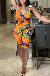 Fashion Sexy Tie Dye Print Halterneck Jumpsuit OEP6275 