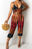 Fashion Casual Positioning Print Sling Vest Jumpsuits OEP6280