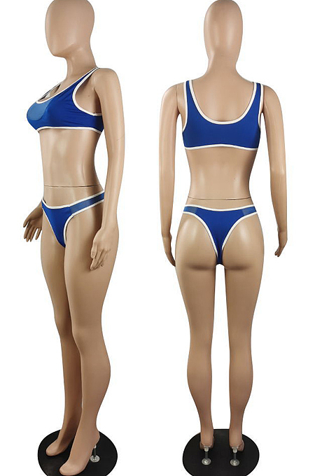Summer Net Yarn Spliced Bikini Swinsuits E8576