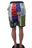Printing Trendy Casual Double Pocket Shorts OH8036