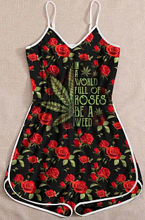 Euramerican Fashion Sling Print Jumpsuit MDO202103