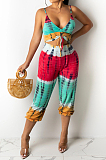 Fashion Casual Positioning Print Sling Vest Jumpsuits OEP6280