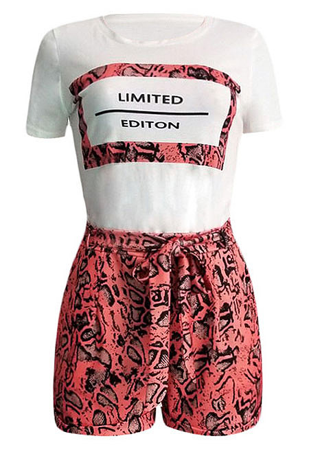 Casual Snakeskin Printing Shorts Sets SN3618