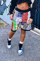 Printing Trendy Casual Double Pocket Shorts OH8036