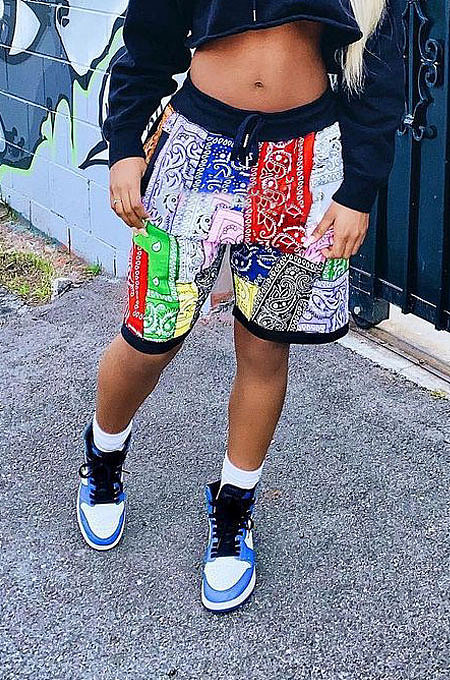 Printing Trendy Casual Double Pocket Shorts OH8036