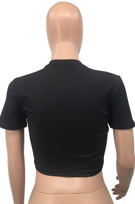 Sexy Printing Letter Tight T Shirts OH8037