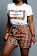 Casual Snakeskin Printing Shorts Sets SN3618