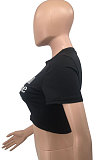 Sexy Printing Letter Tight T Shirts OH8037