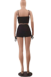 Fashion Pit Bar Fold Drawsing Sling Vest Shorts Two-Piece LSZ9079