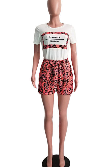 Casual Snakeskin Printing Shorts Sets SN3618