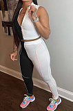 Sexy Summer Spliced Zipper Casual Two-Piece HG111