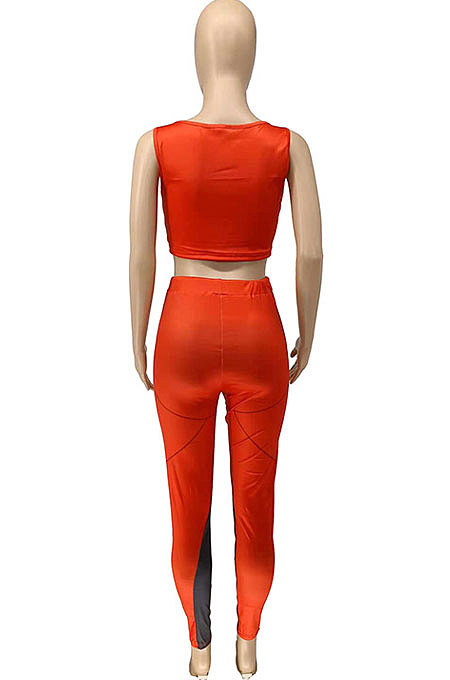 Trendy Yoga Sport Sleeveless Long Pants Two-Pieces WME2022