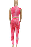 Trendy Casual Sexy Sleeveless Zipper Pure Color Pants Sets WME1020