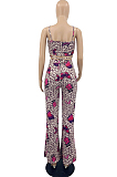 Fashion Cultivate One's Morality Boob Tube Top Leopard Print Two-Piece PQ8031