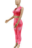 Trendy Casual Sexy Sleeveless Zipper Pure Color Pants Sets WME1020