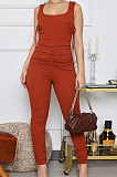 Fashion Tideway Sleeceless Ruffle Sexy Bodycon Jumpsuits WME8888