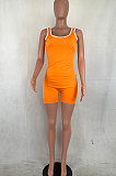 Summer Casual Pure Color Sport Romper Shorts R6296