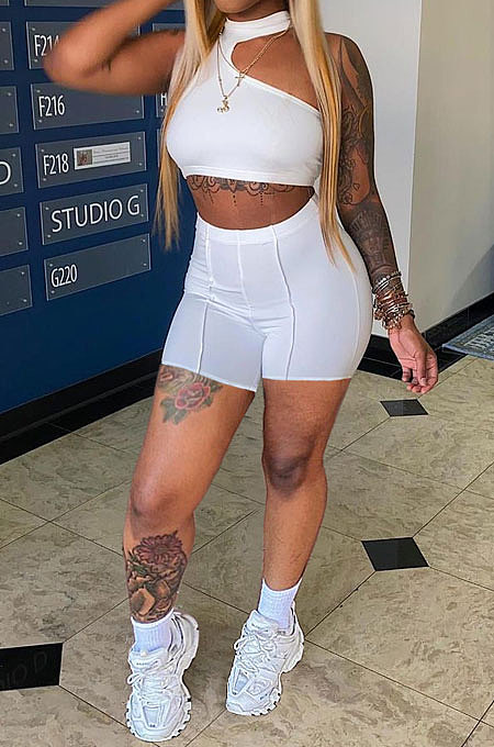 Sexy Casaul Pure Color Shorts Sets YMM9066