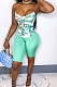 Printing Cultivate One's Moarlity Gallus Trendy Casual Romper Shorts MLM9046