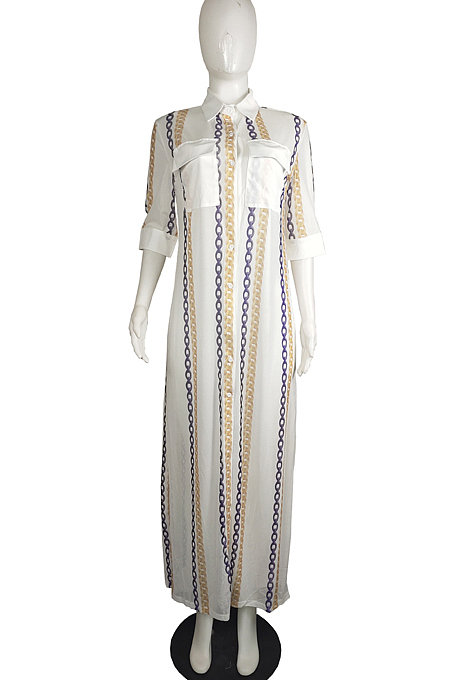 Casual Perspective Prevent Bask In Shirt Dress L0344