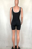 Summer Casual Pure Color Sport Romper Shorts R6296