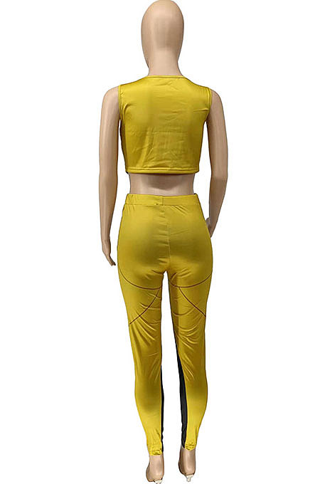 Trendy Yoga Sport Sleeveless Long Pants Two-Pieces WME2022