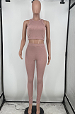 Fashion Sexy Pure Color Pit Bar Vest Two-Piece HG108