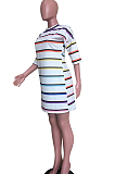 Fashion Women Loess Stripe Dress ORY5095