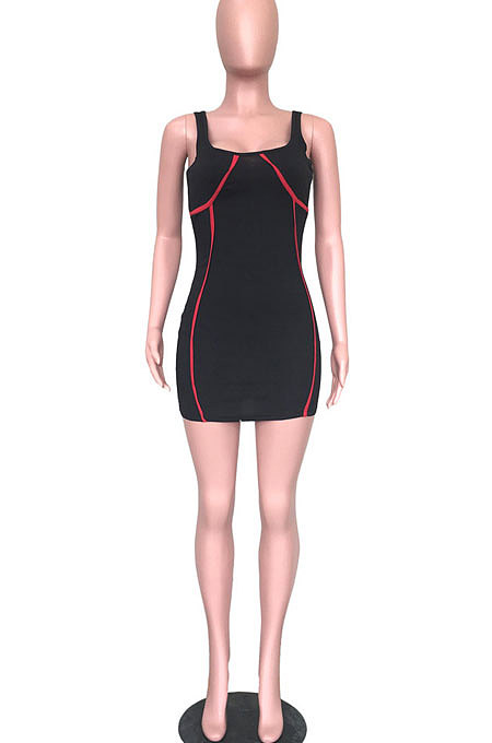 Euramerican Women Gallus Tight Mini Dress ASM5005