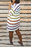 Fashion Women Loess Stripe Dress ORY5095