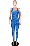 Fashion Sling Copy Cowboy Print Jumpsuit YFS3678
