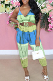 Fashion Tie Dye Positioning Print Loose Casual Two-Piece NRS8059