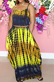 Summer Tie Dye Print Loose Sling Dress TK6170