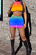 Euramerican Fashion Rainbow Gradient Two-Piece SYY8057