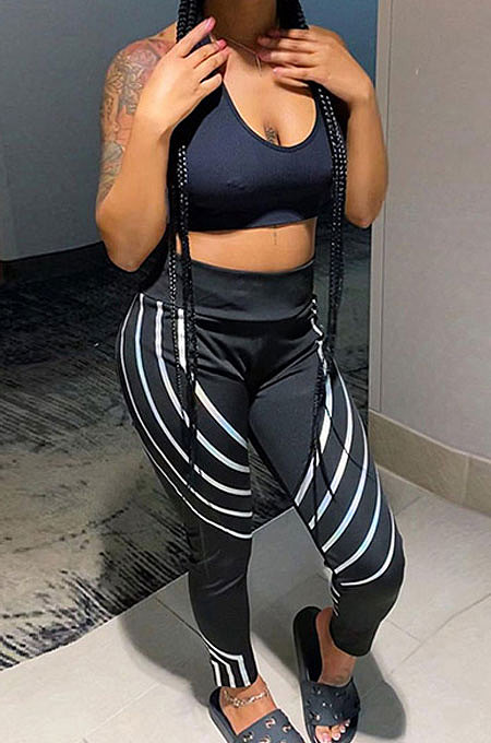 Women Trendy Trend Printing Halter Neck Top Two-Pieces WME2024