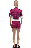 Women Fashion Personality Butterfly Printing Casual Two-Pieces AYL2036