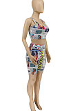 Trendy Streets Trendsetter Printing Vest Sleeveless Shorts Sets WME2048