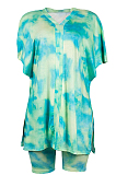 Fashion Tie Dye The Home Loose Casusl Two-Piece MD347