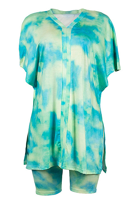Fashion Tie Dye The Home Loose Casusl Two-Piece MD347