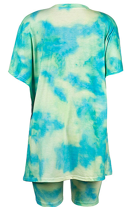 Fashion Tie Dye The Home Loose Casusl Two-Piece MD347
