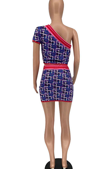 Digital Printing Personality Trendy Graffiti Skirts Sets AYL2035