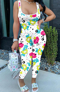 Trendy Womne Cartoon Lips Multi Bodycon Jumpsuits AYL7015