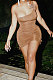 Inclined Shoulder Cultivate One's Morality Package Buttocks Mini Dress AYL2031