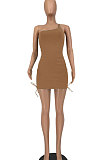 Inclined Shoulder Cultivate One's Morality Package Buttocks Mini Dress AYL2031