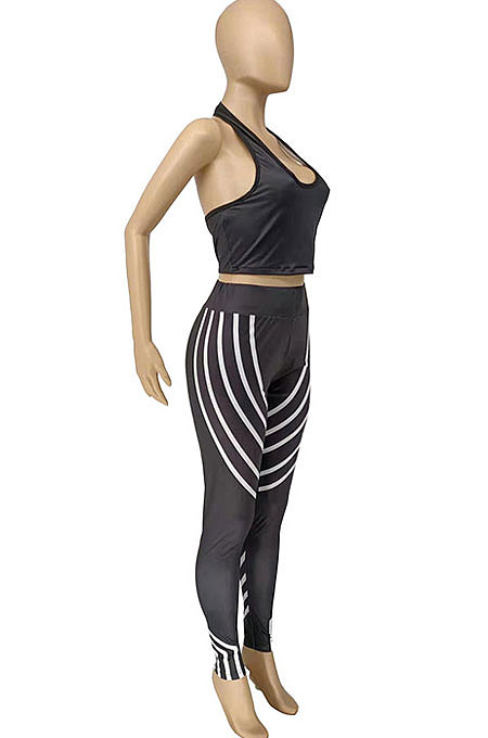 Women Trendy Trend Printing Halter Neck Top Two-Pieces WME2024