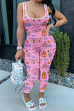Trendy Womne Cartoon Lips Multi Bodycon Jumpsuits AYL7015